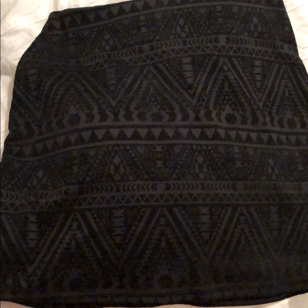 Blue Rain Faux Suede Mini Skirt